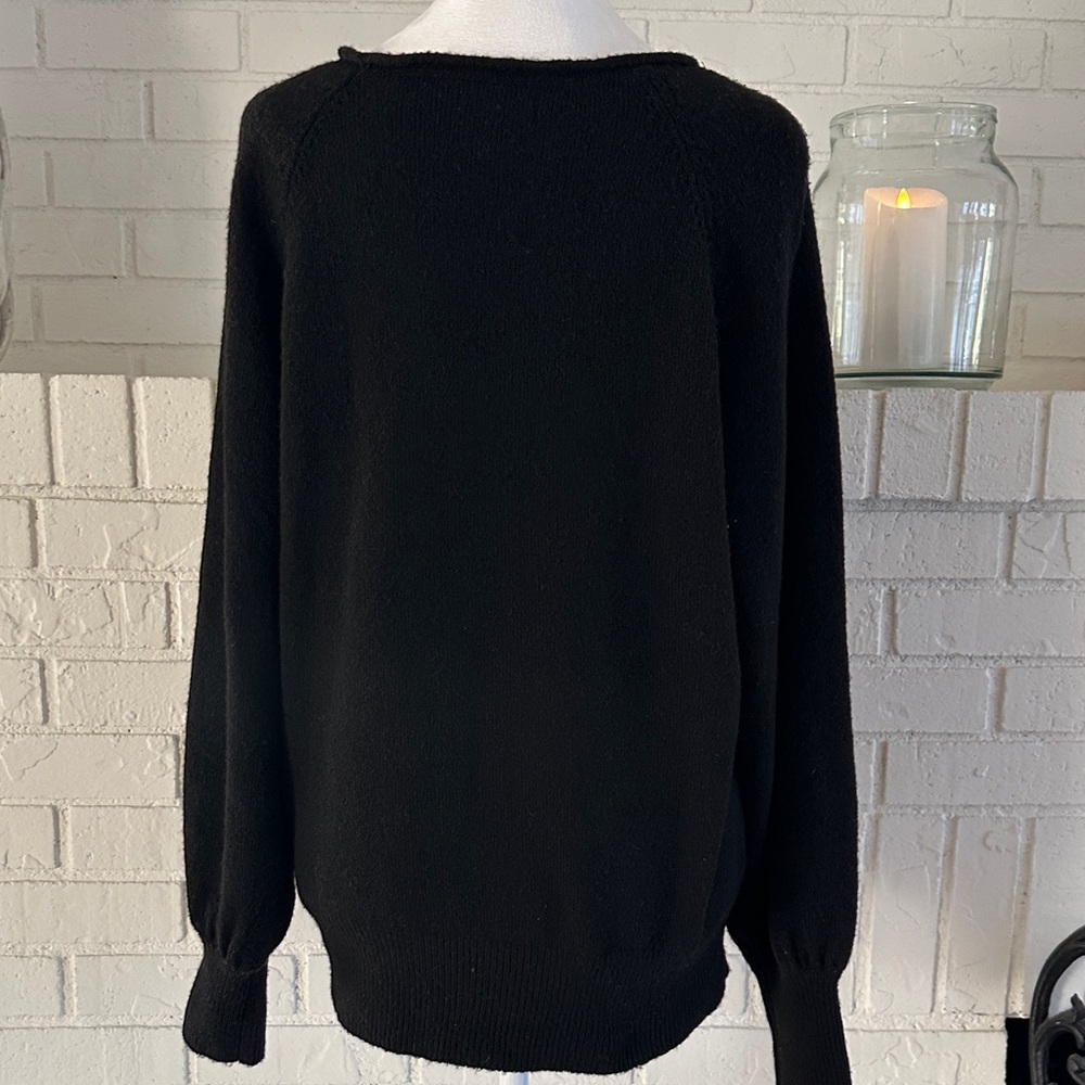 Nine West Classic Black Crew Neck Sweater - Picture 6 of 10
